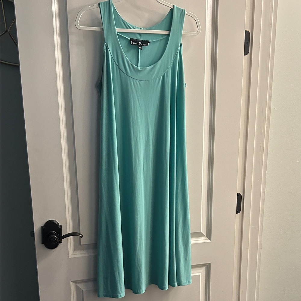 Ellen Parker Turquoise Midi Dress
